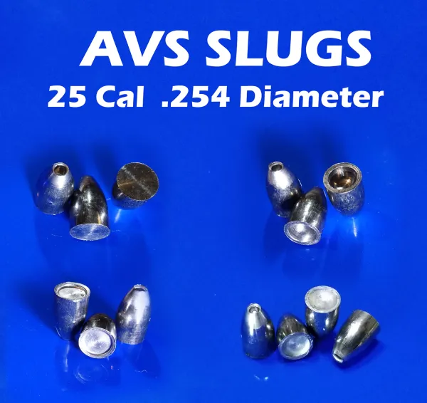 254 2S Ogive HOLLOW BASE 25 Caliber Slugs – Hollow Point (28 to 48 Grains) 100 count - Image 2