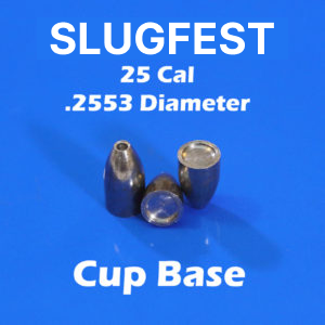2553 Diameter CUP 25 Caliber Slugs – Hollow Point (32.5 to 48 Grains) 100 count