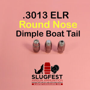 3013 ELR DBT (Dimple Boat Tail) BASE 30 Caliber Slugs – HP/Solid Nose (70 to 110 Grains) 100 count