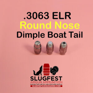3063 ELR DBT (Dimple Boat Tail) BASE 30 Caliber Slugs – HP/Solid Nose (68 to 110 Grains) 100 count