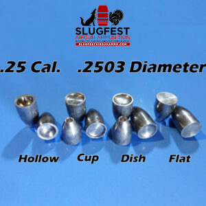 2503 2S Ogive (PICK BASE) (25 Caliber Slugs) – HP (28 to 62 Grains) 100 count