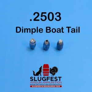 2503 2S Ogive DBT (Dimple Boat Tail) (25 Caliber Slugs) – HP/Solid Nose (44 to 68 Grains) 100 count